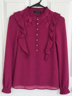 Calligraphie Fuchsia Lace Bouse